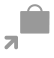 Minimalist grey icon of a briefcase with an arrow pointing up and right on a white background.